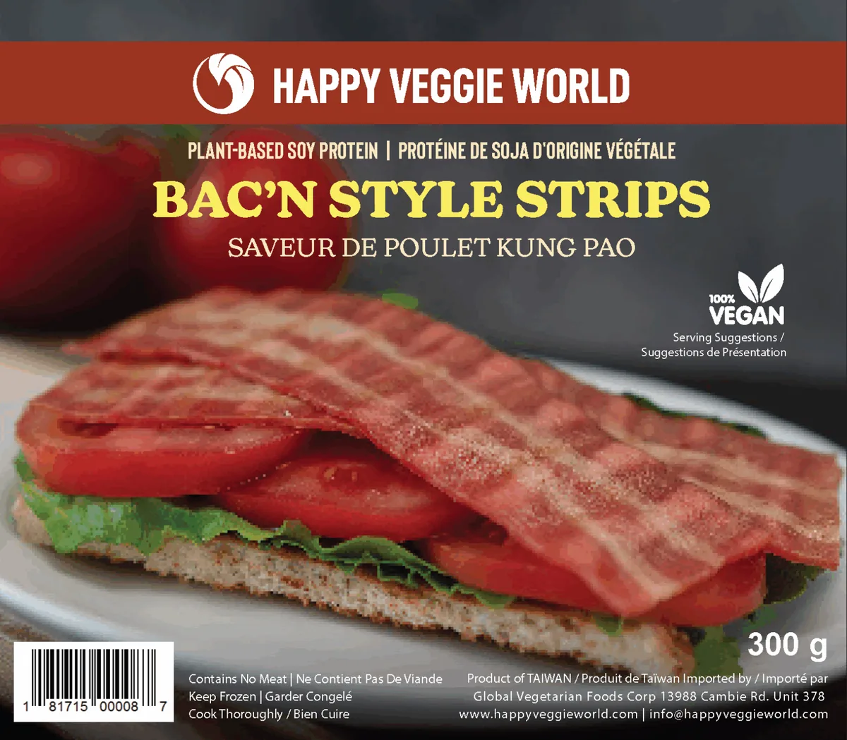 Bac’n Strips — plant-based, 300 g