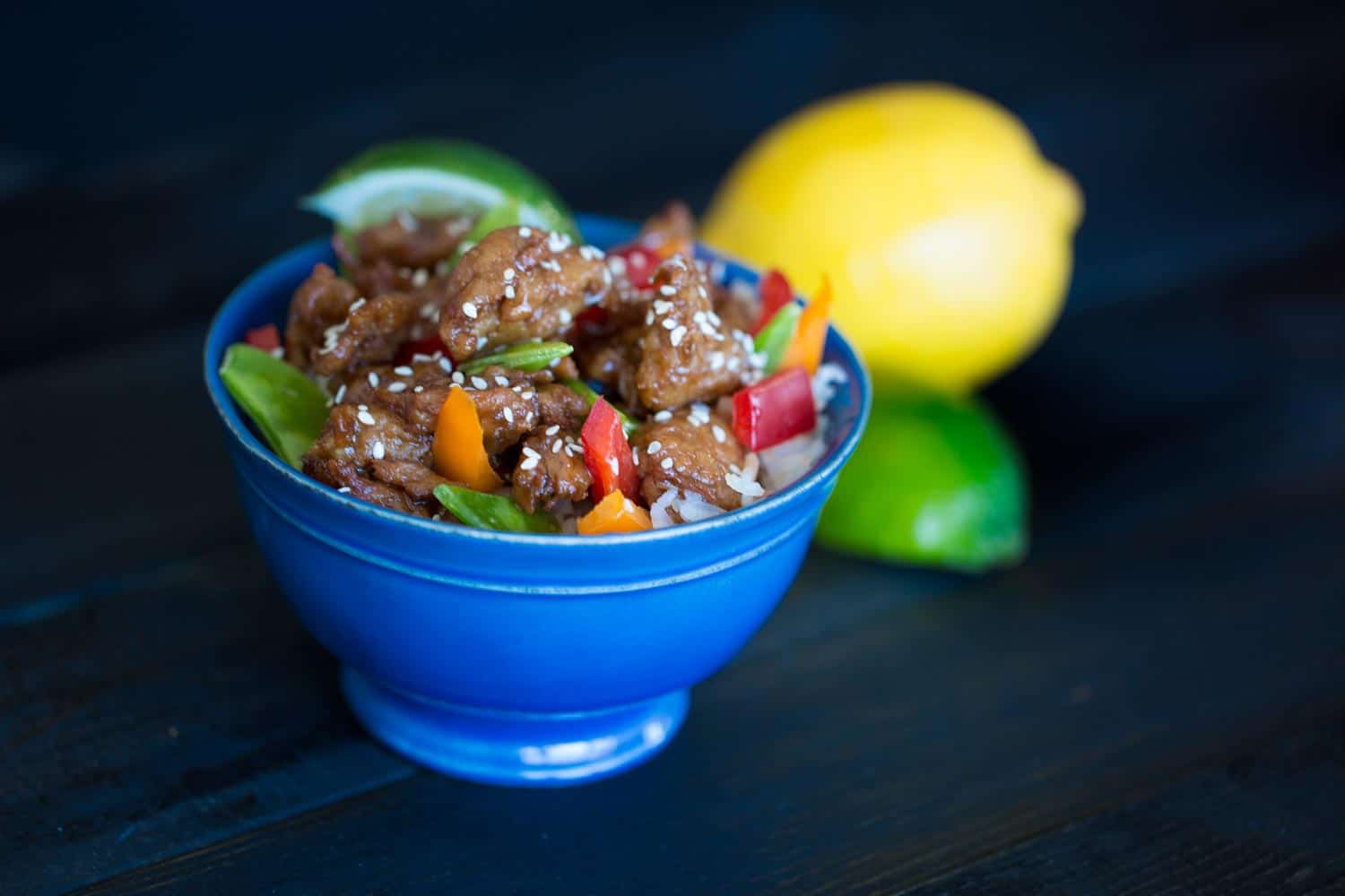 Lemongrass noodle bowl made with Happy Veggie World
