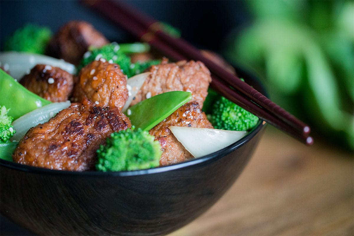 A Happy Veggie World plant-based dish